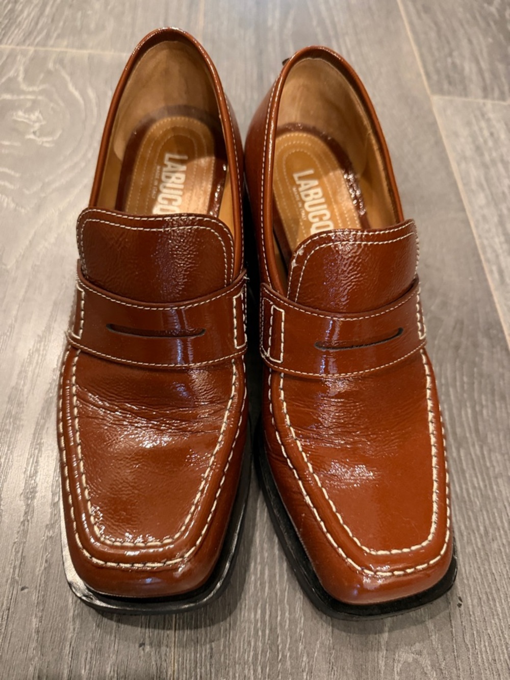 Labucq Tan / Brown Heeled Loafers Size 37 / 7